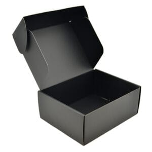 Custom Black Corrugated Mailer Boxes With Logo Printing