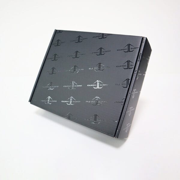 Boîtes postales noires personnalisées en carton ondulé avec impression du logo Boîtes postales noires personnalisées en carton ondulé avec impression du logo