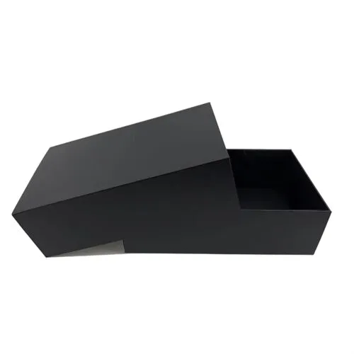 Custom Black Rigid Lid and Base Paper Gift Packaging Box Custom Black Rigid Lid and Base Paper Gift Packaging Box