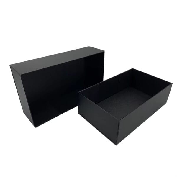 Caja de embalaje de regalo de tapa rígida y base de papel negra personalizada Caja de embalaje de regalo de tapa rígida y base de papel negra personalizada
