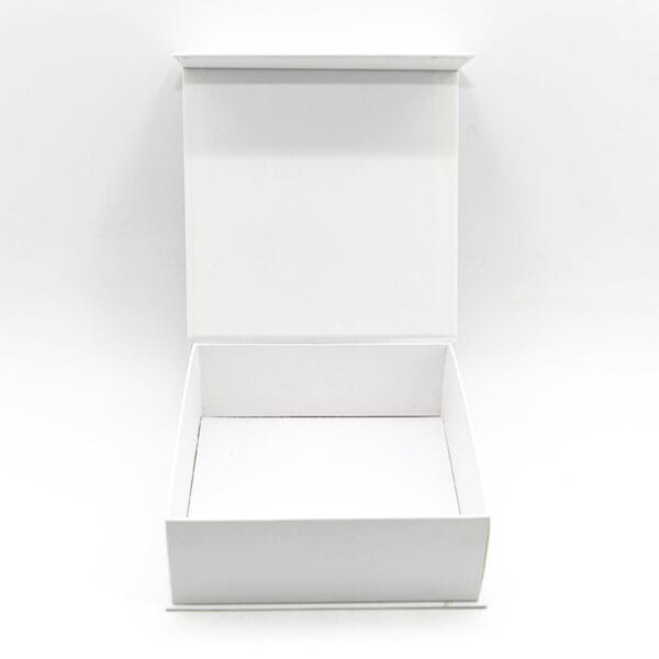 Caja de regalo de papel rígido con bisagra y tapa con impresión floral personalizada
