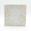 Caja de regalo de papel rígido con bisagra y tapa con impresión floral personalizada