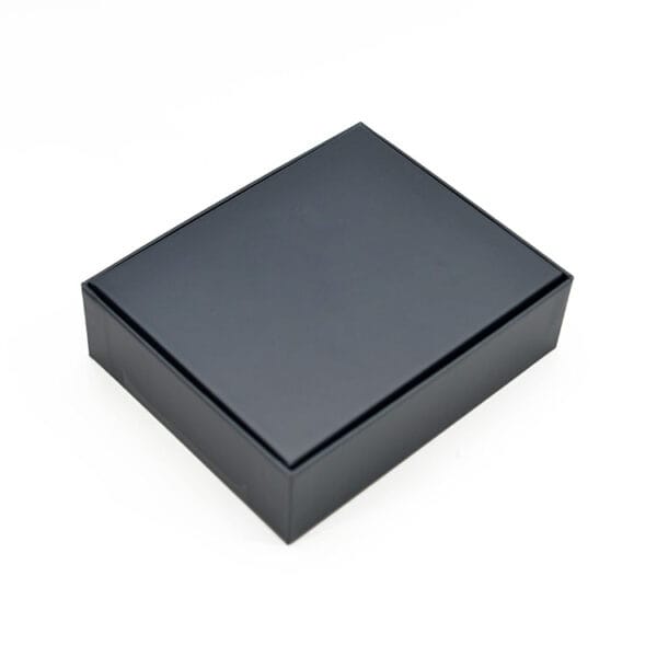 Caja de papel rígido negra mate personalizada con tapa con logotipo impreso Caja de papel rígido negra mate personalizada con tapa con logotipo impreso