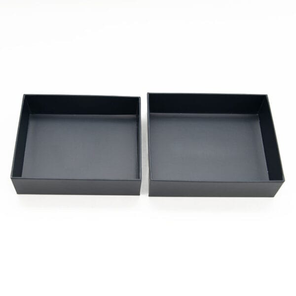 Caja de papel rígido negra mate personalizada con tapa con logotipo impreso Caja de papel rígido negra mate personalizada con tapa con logotipo impreso