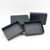 Caja de papel rígido negra mate personalizada con tapa con logotipo impreso Caja de papel rígido negra mate personalizada con tapa con logotipo impreso