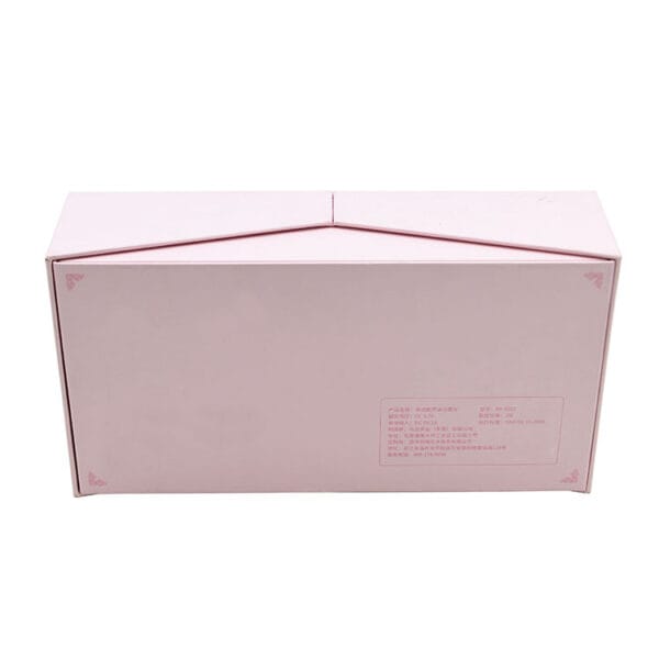 Caja de regalo rígida rosa personalizada con espuma y solapas laterales Caja de regalo rígida rosa personalizada con espuma y solapas laterales