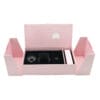 Caja de regalo rígida rosa personalizada con espuma y solapas laterales Caja de regalo rígida rosa personalizada con espuma y solapas laterales