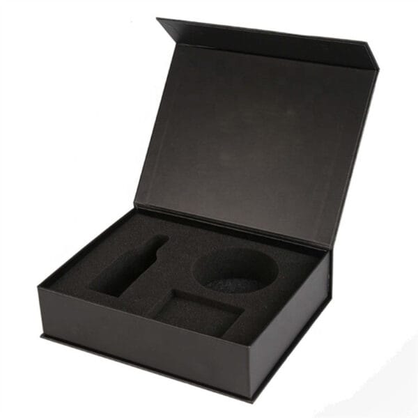 Set di confezioni regalo magnetiche rigide nere stampate su ordinazione Set di confezioni regalo magnetiche rigide nere stampate su ordinazione