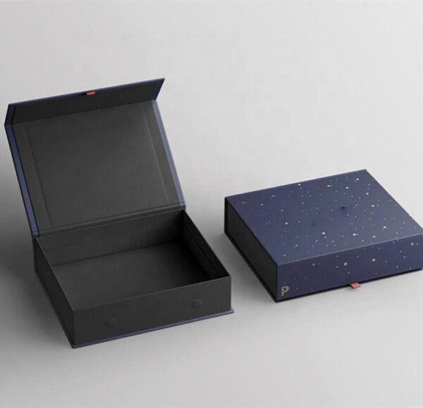 Set di confezioni regalo magnetiche rigide nere stampate su ordinazione Set di confezioni regalo magnetiche rigide nere stampate su ordinazione