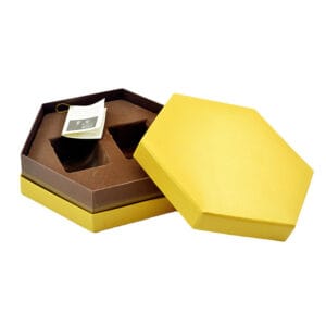 Custom Printed Hexagon Rigid Paper Gift Box with Insert