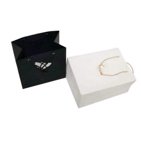 Custom Printed Luxury Paper Gift Bags with Rope Handles