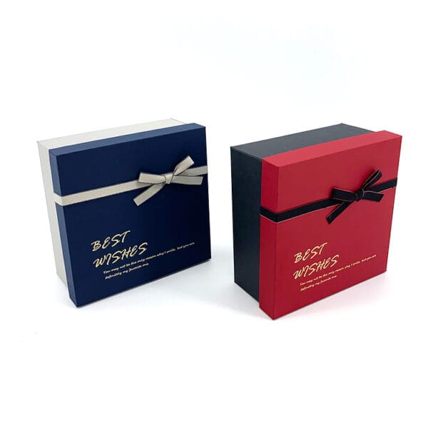 Estuche rígido de lujo impreso a medida con juego de tapa de lazo Estuche rígido de lujo impreso a medida con juego de tapa de lazo