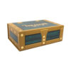 Custom treasure chest gift box with removable die-cut foam insert and ribbon pull tabs Custom treasure chest gift box with removable die-cut foam insert and ribbon pull tabs
