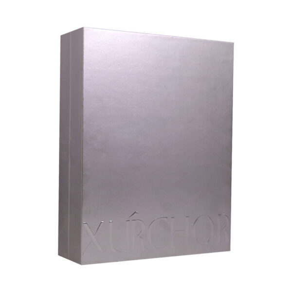 Rigid cosmetic packaging box with fitted white thermoformed insert Rigid cosmetic packaging box with fitted white thermoformed insert