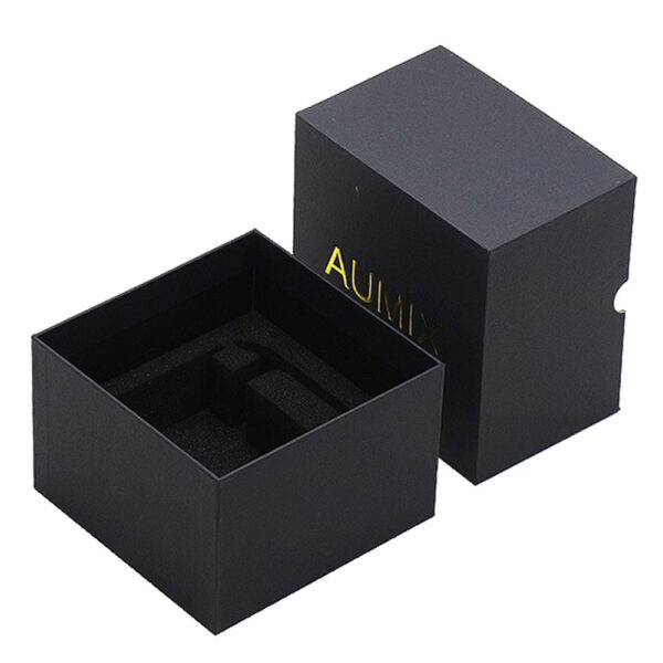 Two-piece black faucet gift box with fitted protective foam insert Two-piece black faucet gift box with fitted protective foam insert